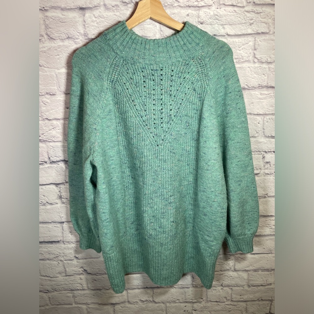 LC Lauren Conrad Teal Knit Turtleneck Sweater